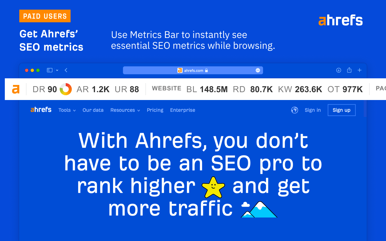 Ahrefs SEO Toolbar: On-Page and SERP Tools