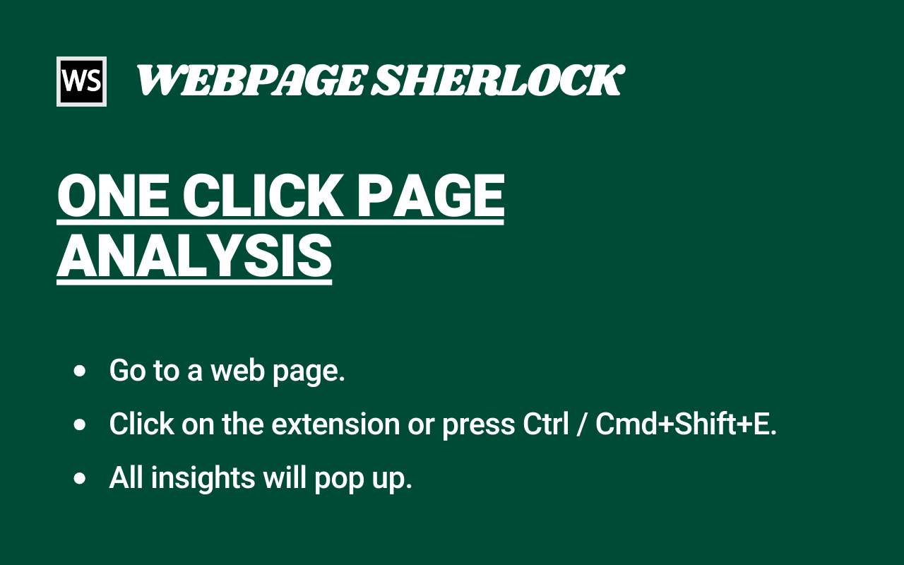 Webpage Sherlock - Page insights in one click